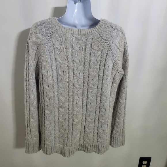 American Eagle Sparkle Tan Sweater Size Large - Picture 4 of 7